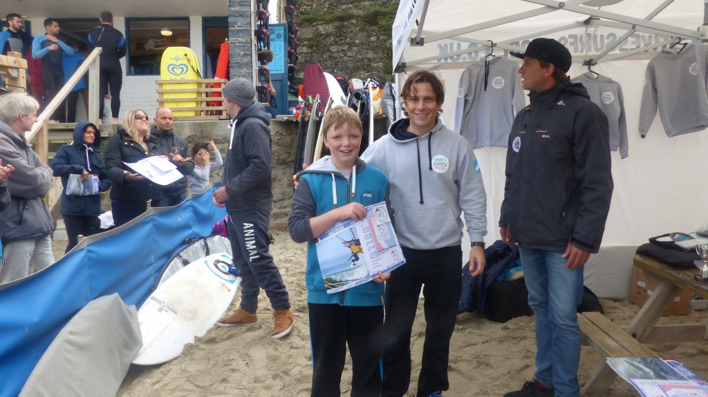 Charlie Smith collects his SurfingGB certificate 