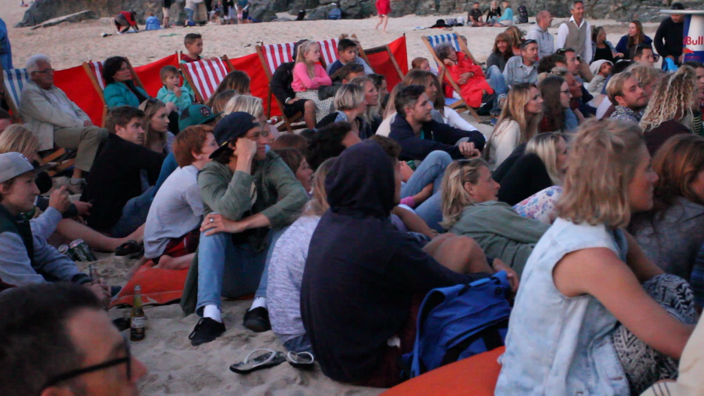 At the flicks - Porthmeor style! 